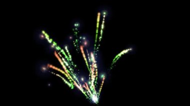 Renkli gösterişli CG parçacık hareketi grafikleri