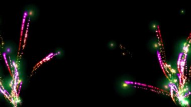 Renkli gösterişli CG parçacık hareketi grafikleri