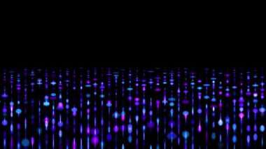 Renkli gösterişli CG parçacık hareketi grafikleri