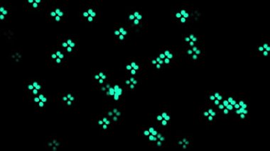 Renkli gösterişli CG parçacık hareketi grafikleri