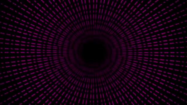 Digital Tunnel Tube Particle Motion Graphics — Stock video