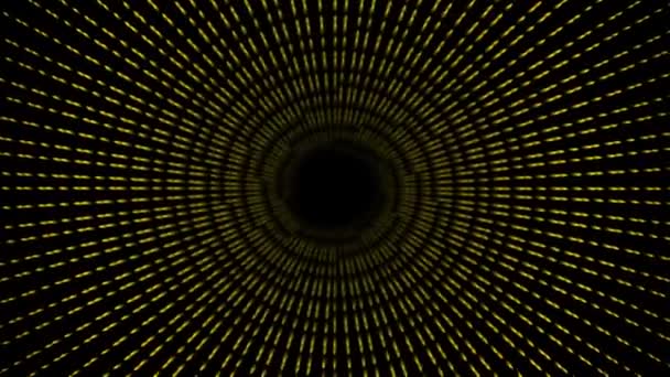 Digital Tunnel Tube Particle Motion Graphics — Stock video