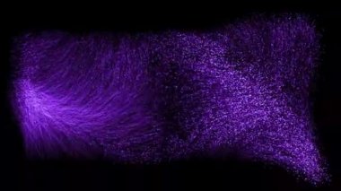 Çokgen nokta çizgisi CG parçacık hareketi grafikleri