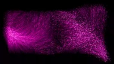 Çokgen nokta çizgisi CG parçacık hareketi grafikleri