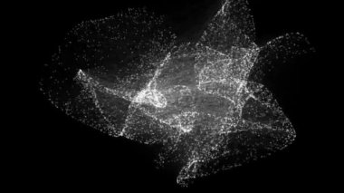 Polygon dot line CG particle motion graphics