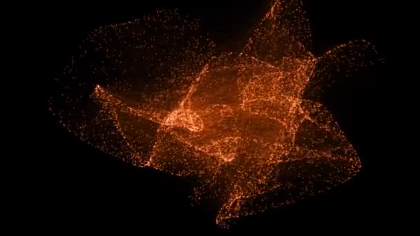 Polygon Dot Line Particle Motion Graphics — Stockvideo
