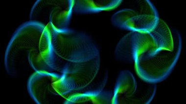 Gizemli Fantastik Parçacık CG animasyon hareketleri grafikleri