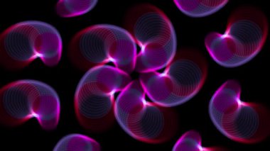 Gizemli Fantastik Parçacık CG animasyon hareketleri grafikleri