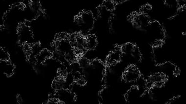 Renkli Girdap yan CG parçacık hareketi grafikleri