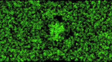 Renkli Girdap yan CG parçacık hareketi grafikleri