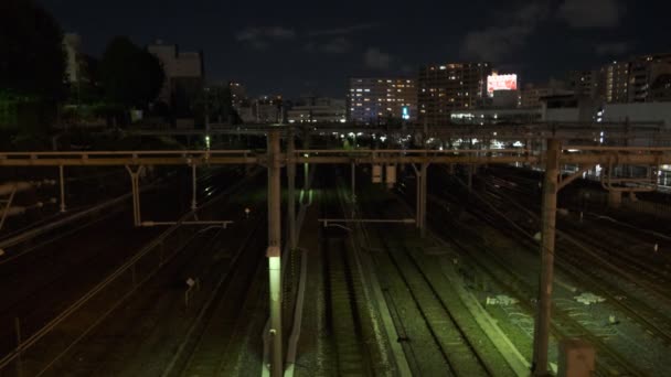 Tokyo Ueno Railway View Night View 2022 Červenec — Stock video