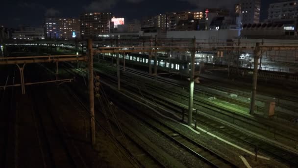 Τόκιο Ueno Railway View Night View 2022 Ιούλιος — Αρχείο Βίντεο