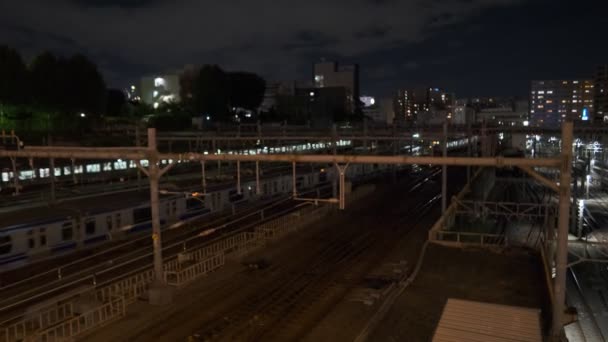 Tokyo Ueno Railway View Night View 2022 July — Stock Video