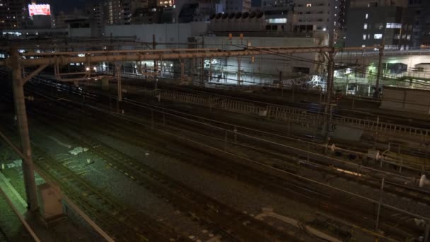 Tokyo Ueno Railway View Night View 2022 July — 图库视频影像