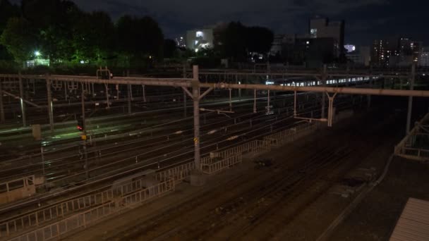 Tokyo Ueno Railway View Night View 2022 July — Wideo stockowe