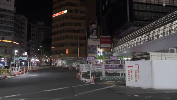 Tokyo Shibuya Gece Yarısı Görünümü 2022 Temmuz — Stok video