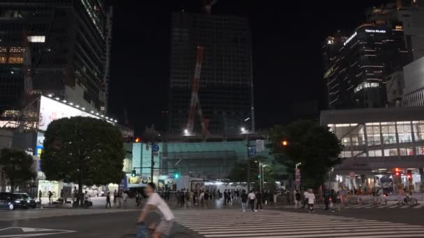 Tokyo Shibuya Midnight View 2022 July — Video Stock