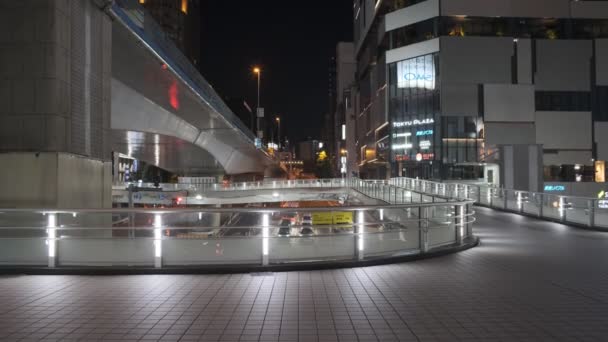 Tokyo Shibuya Gece Yarısı Görünümü 2022 Temmuz — Stok video