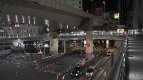 Tokyo Shibuya Gece Yarısı Görünümü 2022 Temmuz — Stok video