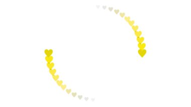 Heart shape particle white background color CG motion graphics
