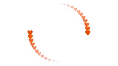 Heart shape particle white background color CG motion graphics