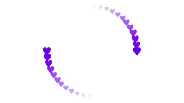 Heart shape particle white background color CG motion graphics