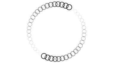 White background color motion graphics digital CG particles