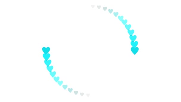 Heart Shape Particle White Background Color Motion Graphics — Video