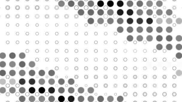 Circular Shape Particle White Background Color Motion Graphics — Vídeos de Stock