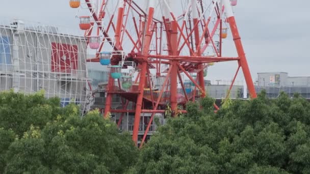 Tokyo Odaiba Palette Town Dismantling 2022 Venus Fort — Video Stock