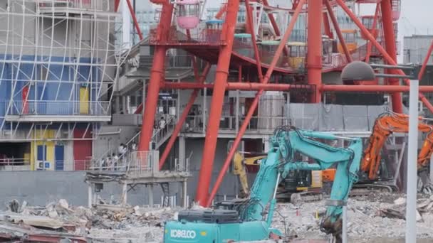 Tokyo Odaiba Palette Town Dismantling 2022 Venus Fort — Wideo stockowe