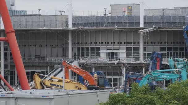 Tokyo Odaiba Palette Town Dismantling 2022 Venus Fort — ストック動画
