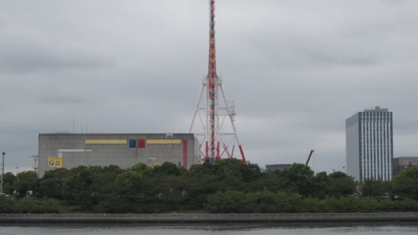 Tokyo Odaiba Palette Town Dismantling 2022 Venus Fort — Stockvideo