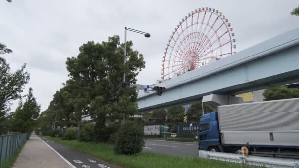 Tokyo Odaiba Palette Town Dismantling 2022 Venus Fort — Vídeo de Stock