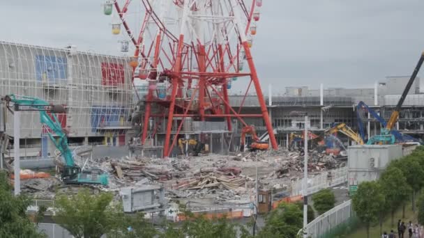 Токио Одайба Палетт Таун Демонтаж Венеры Форт 2022 — стоковое видео