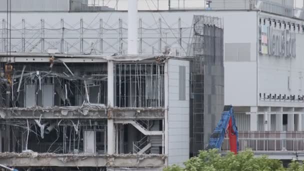 Tokyo Odaiba Palette Town Dismantling 2022 Venus Fort — Stock Video