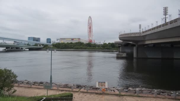 Tokyo Odaiba Palette Town Dismantling 2022 Venus Fort — Stok video