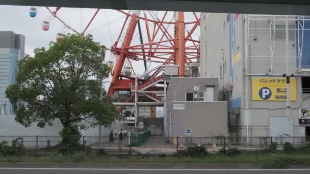 Tokyo Odaiba Palette Town Dismantling 2022 Venus Fort — Stock video