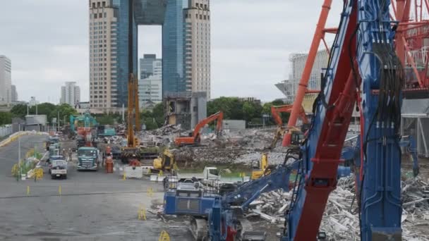 Tokyo Odaiba Palette Town Dismantling 2022 Venus Fort — Wideo stockowe