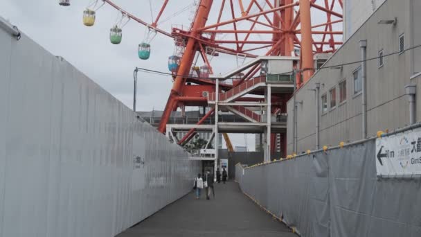 Tokyo Odaiba Palette Town Dismantling 2022 Venus Fort — Stok video