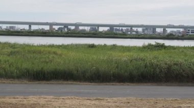 Tokyo Arakawa nehir yatağı manzarası 2022 Ağustos