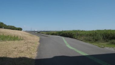 Tokyo Arakawa nehir yatağı manzarası 2022 Ağustos