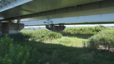 Tokyo Arakawa nehir yatağı manzarası 2022 Ağustos