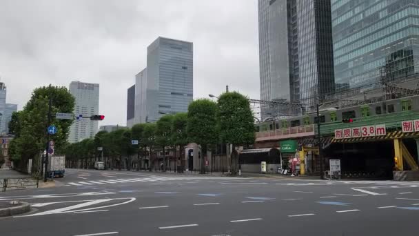 Tokyo Marunouchi Otemachi Early Morning September 2022 — стокове відео