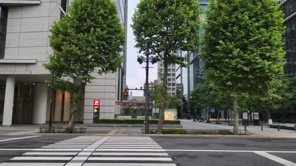 Tokyo Marunouchi Otemachi Early Morning September 2022 — Stockvideo