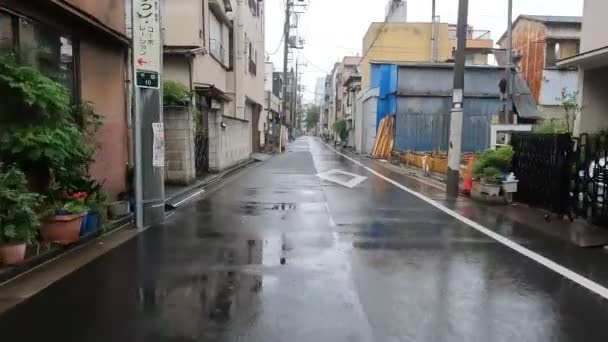 Tokio Obszary Mieszkalne Rain Cycling 2022 — Wideo stockowe