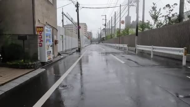 Tokyo Residential Areas Rain Cycling 2022 — Stock Video
