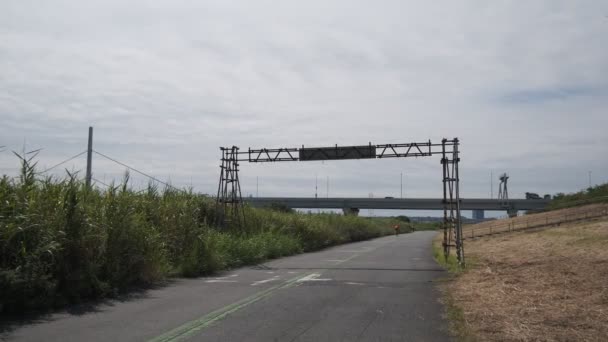 Tokyo Arakawa Riverbed Landscape 2022 August — Stock Video