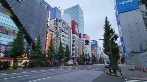 Tokyo Akihabara Vroege Ochtend September 2022 — Stockvideo