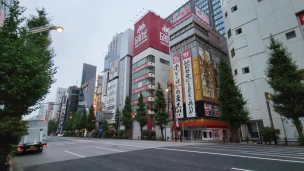 Токио Акихара Раннее Утро Сентября 2022 Года — стоковое видео